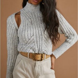 Anthropologie rib knit shrug set